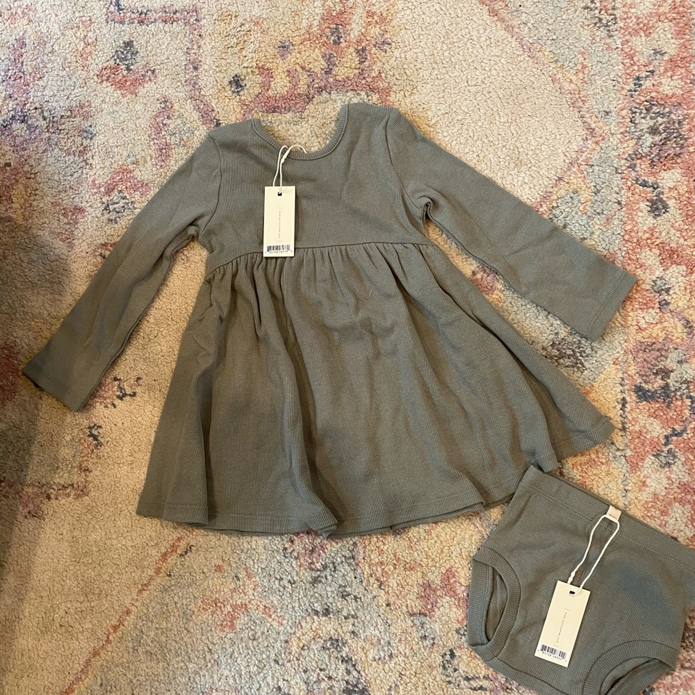 Quincy Mae ribbed dress set